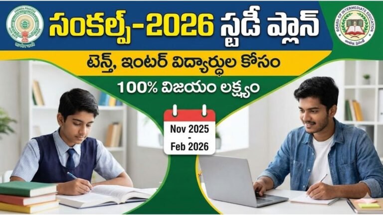 AP Students Sankalp Study Plan 2026 Inter 10th Exam Tips