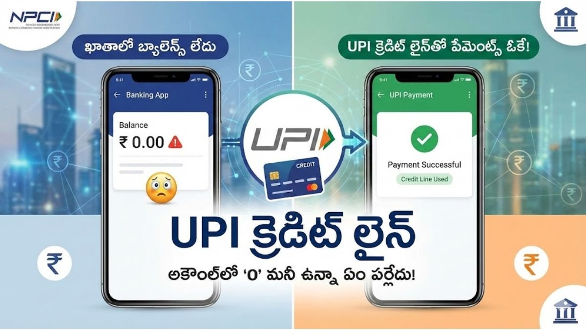 UPI Credit Line Zero Balance Payments Telugu