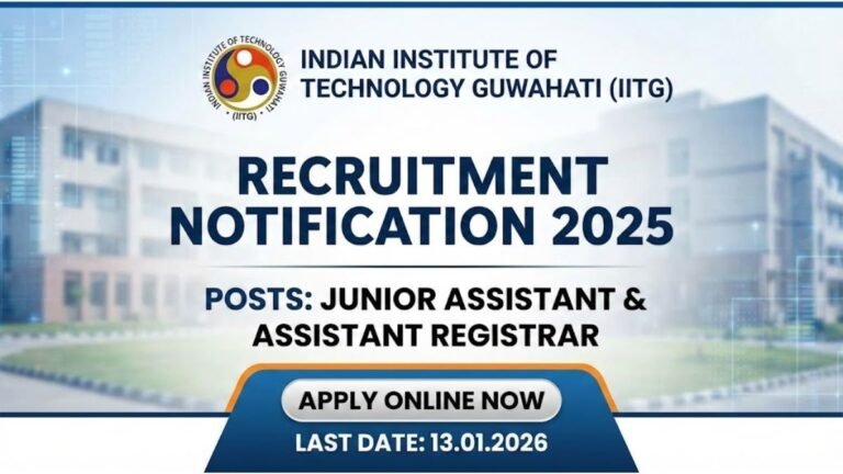 Junior Assistant Recruitment 2025